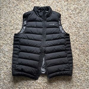 Lands' End Black Puffer Vest